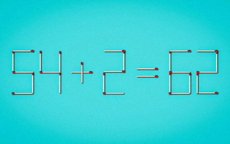 54 + 2 = 62