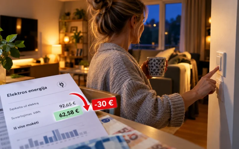 Pakeičiau vieną įprotį vakare, ir elektros sąskaita sumažėjo 30 eurų