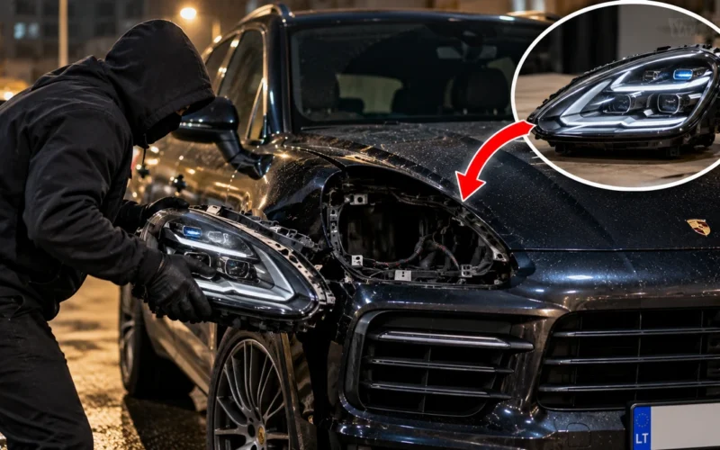 Vagys vėl taikosi į „Porsche Cayenne“