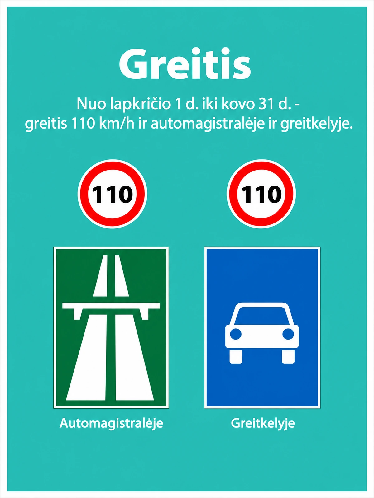 Greitis nuo lapkričio 1 d.