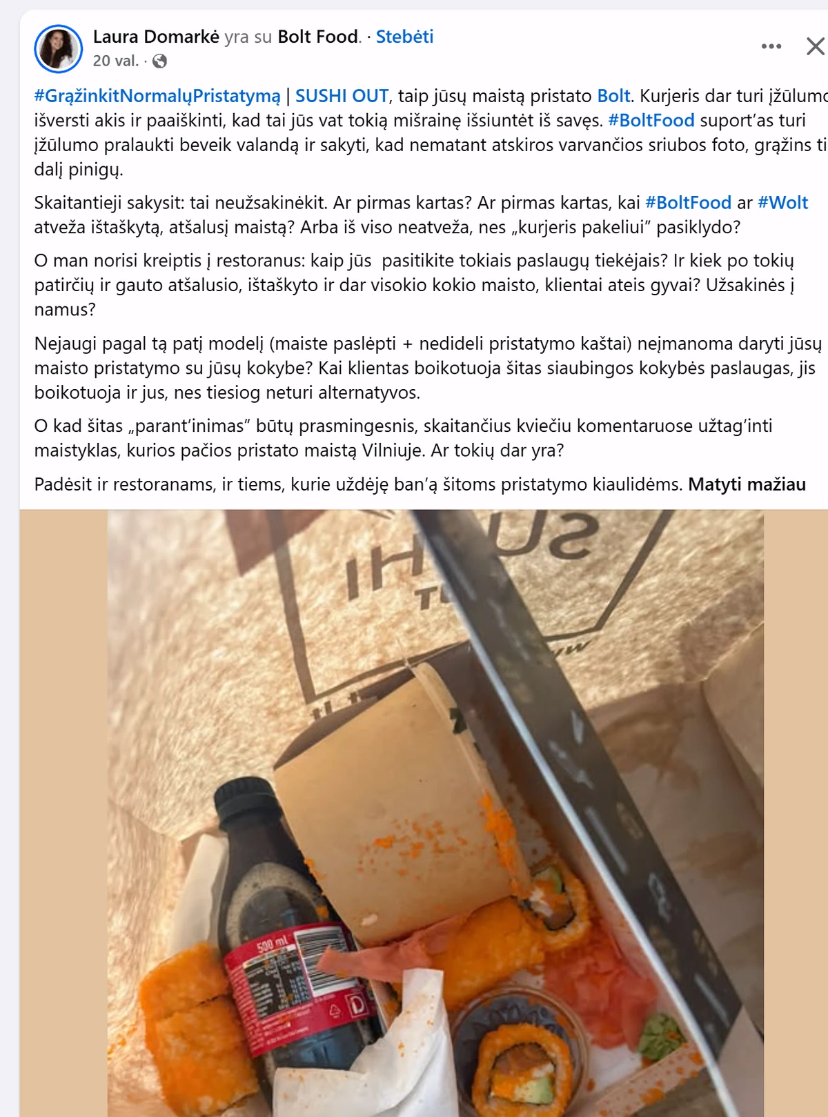 Pristatytas maistas į namus
