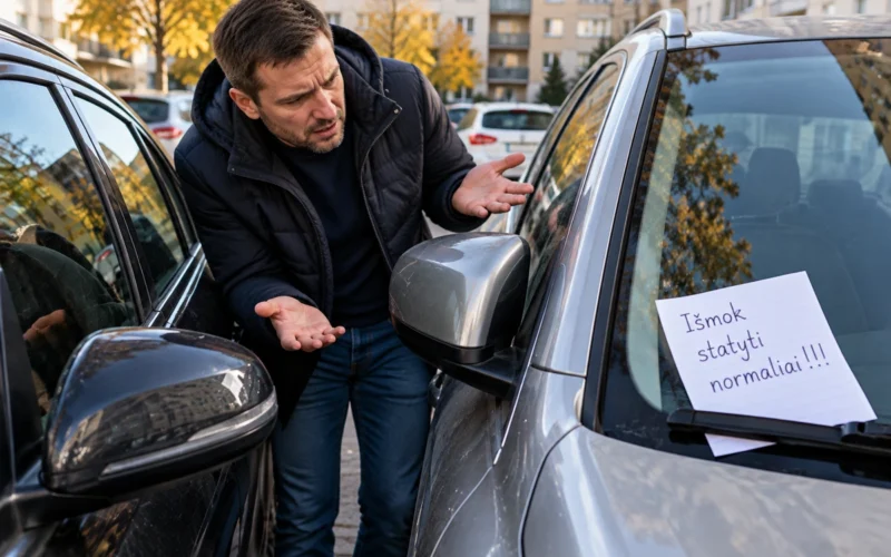 Kaip įlipti į automobilį?