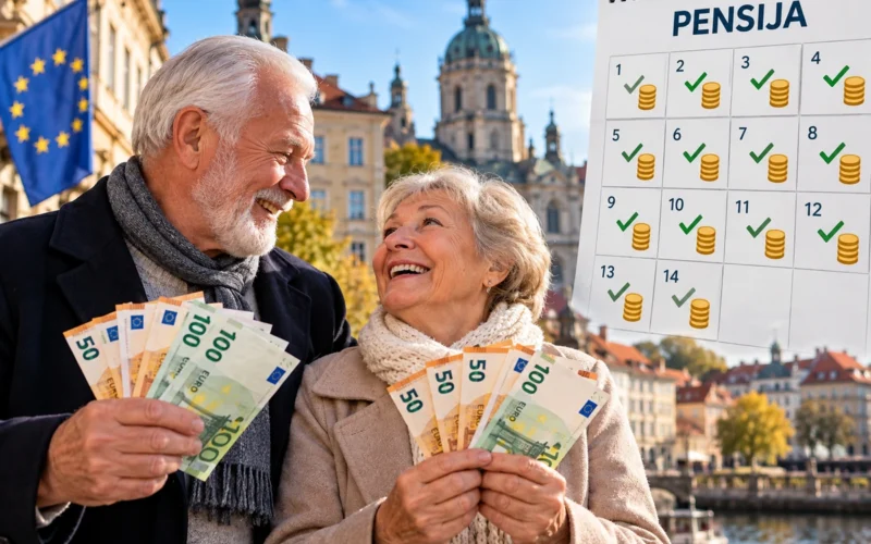 Vienose Europos šalyse pensininkai gauna net 14 pensijų per metus