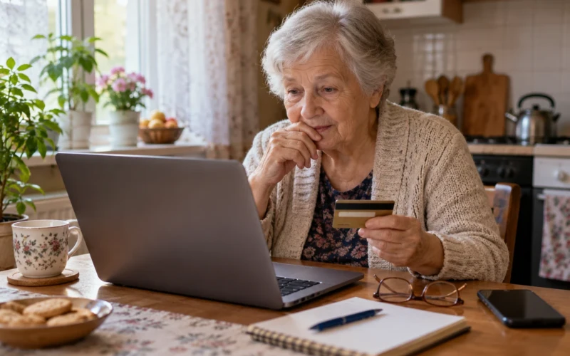 Pensininkė pirmą kartą pirko prekes internetu