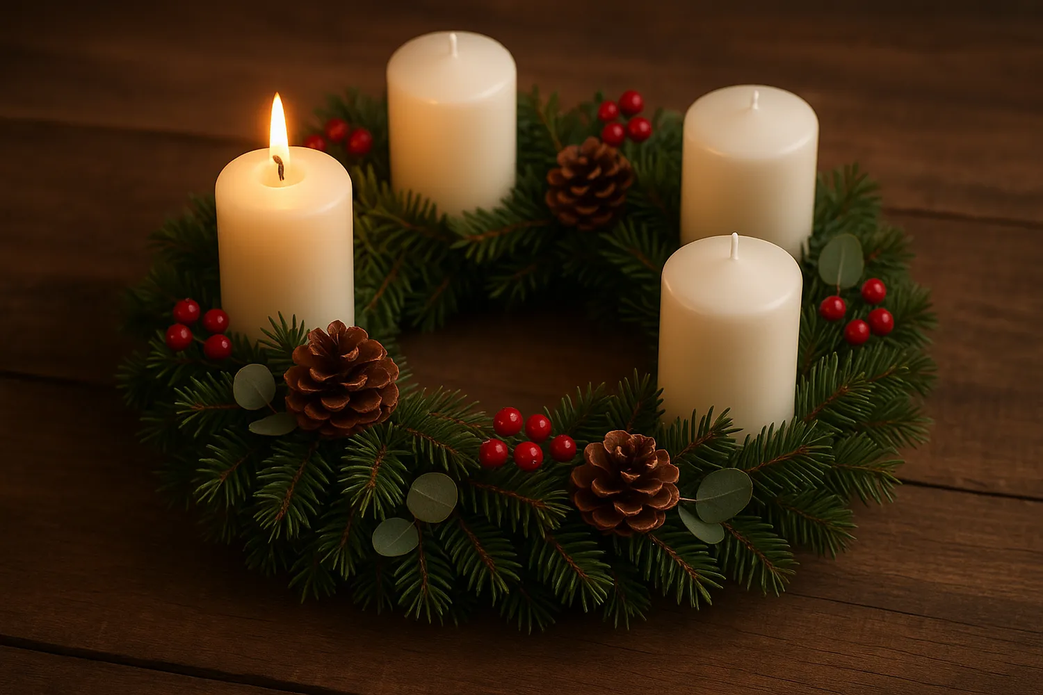 Uždegta pirmoji Advento žvakė / AI nuotr.