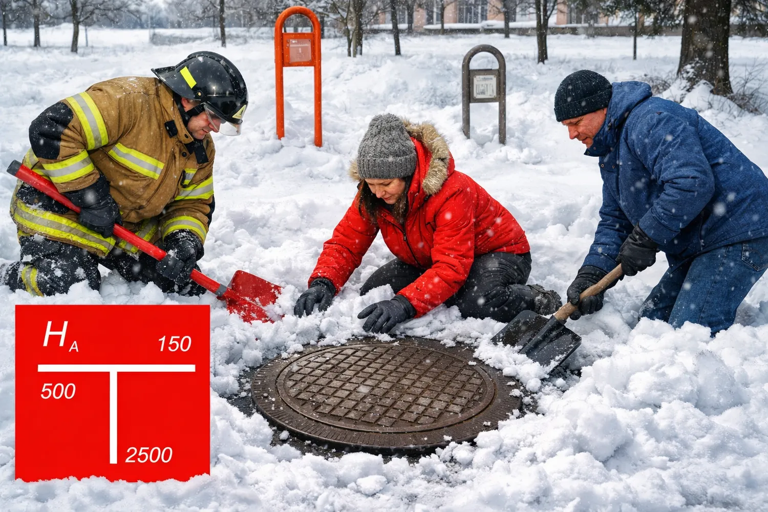 Požeminis hidrantas palaidotas po sniegu / DI nuotr.