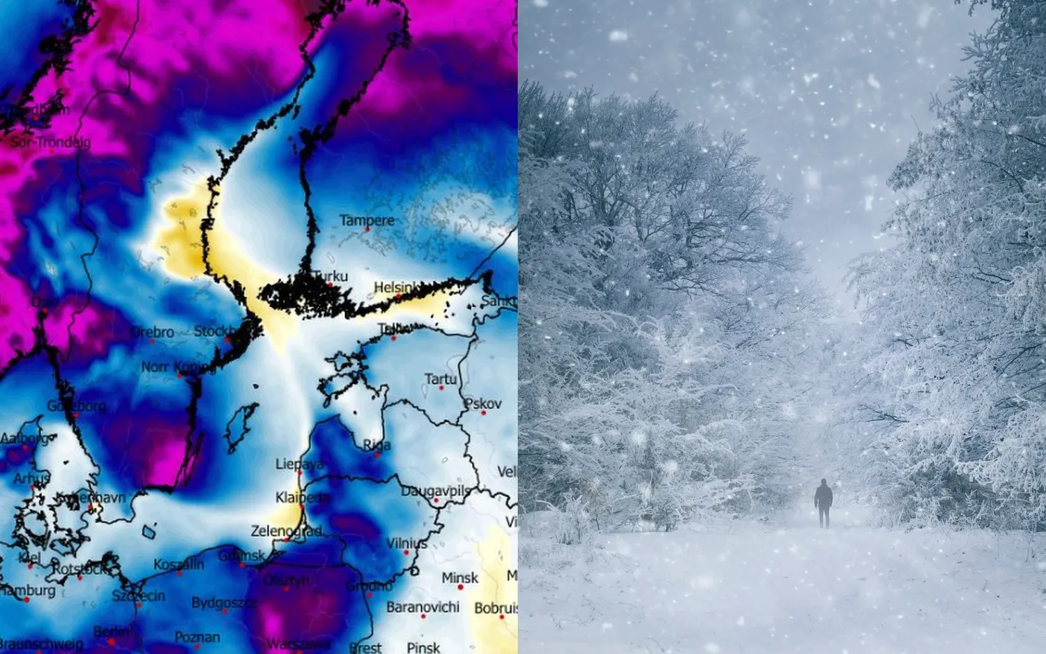 Didžiuliai šalčiai ir pūgos