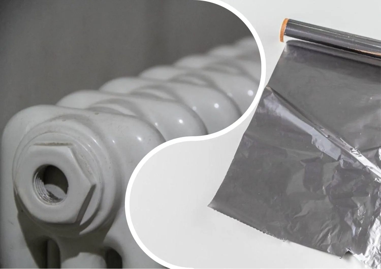 Folijos panaudojimas šalia radiatorių