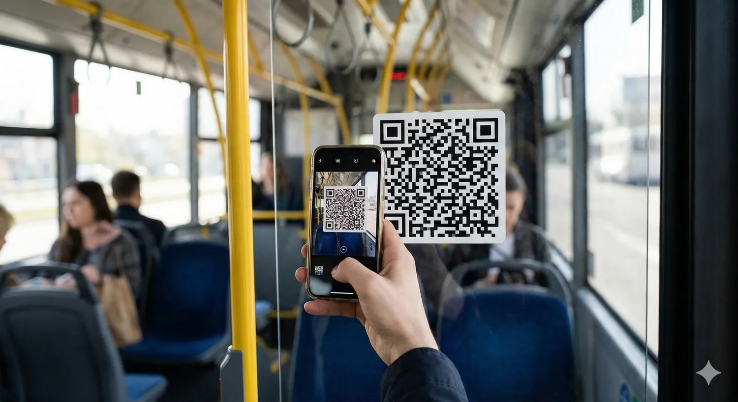 Nežinomas QR kodas autobuse / DI nuotr.