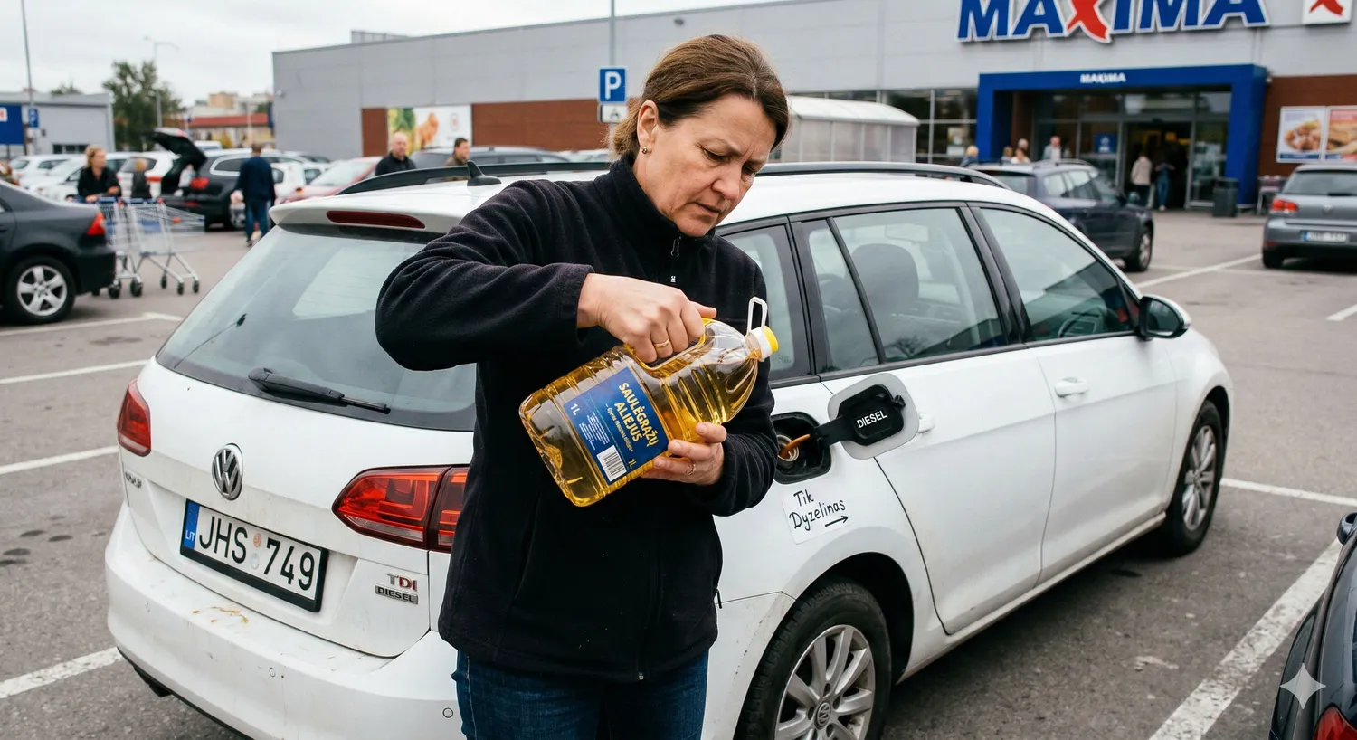 Aliejus iš parduotuvių / DI nuotr.