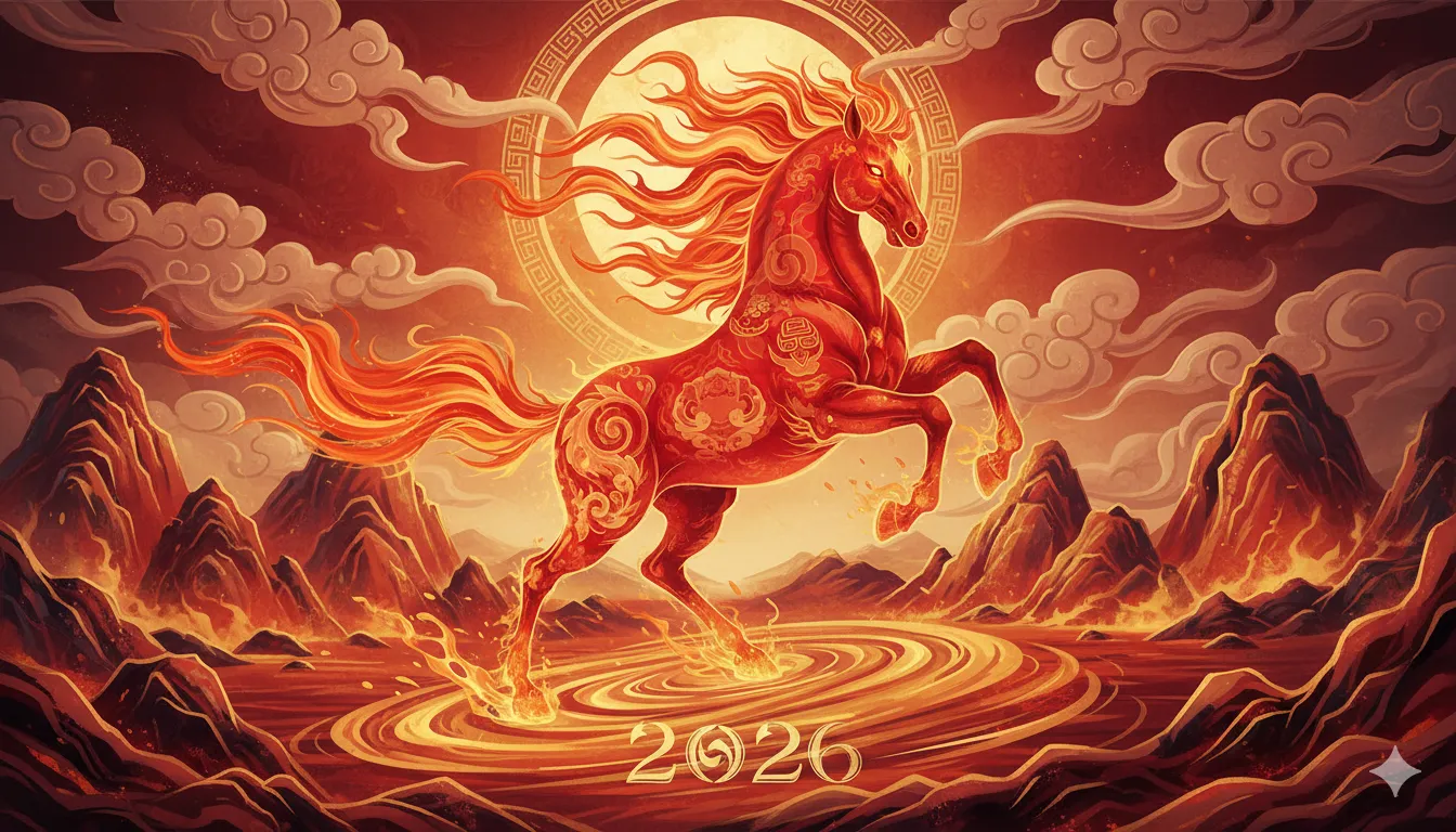 Raudonasis Ugninis Arklys 2026 m. / AI nuotr.