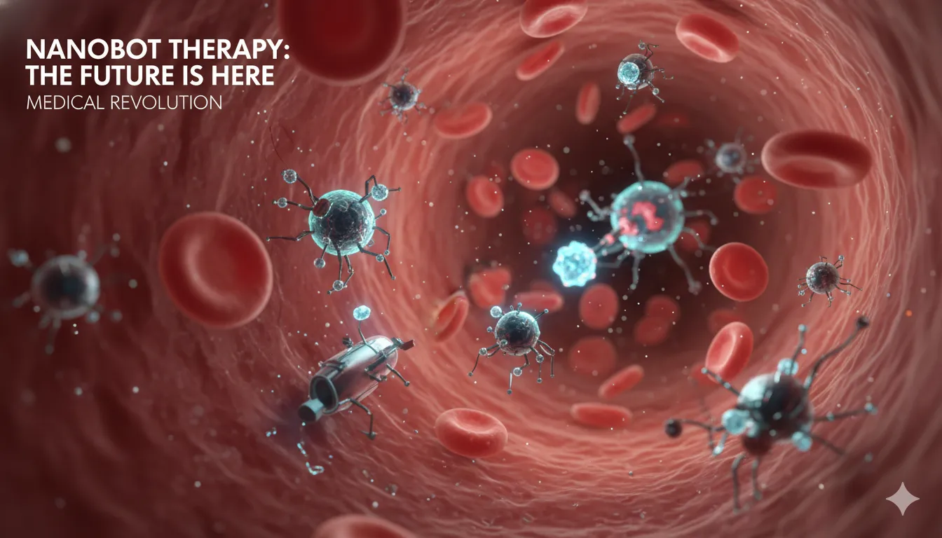 Šie mikroskopiniai robotai netrukus gali plaukioti jūsų kraujyje / AI nuotr.