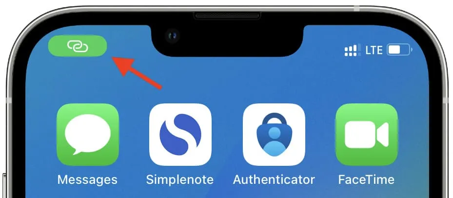 Hotspot simbolis iPhone