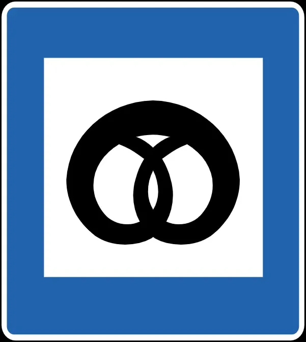 E08.43 kelio ženklas / https://commons.wikimedia.org/wiki/File:Iceland_road_sign_E08.43.svg
