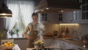 Maisto kvapas virtuvėje / AI nuotr.