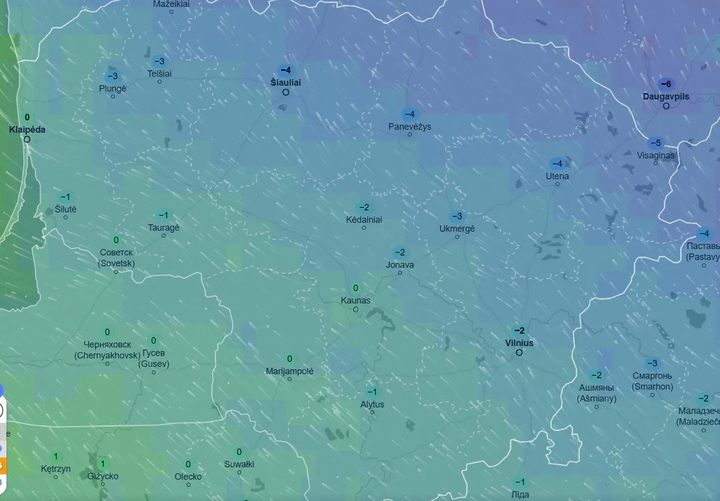 Nuo lapkričio 16 Lietuvą pasieks šalčiai / Ventusky