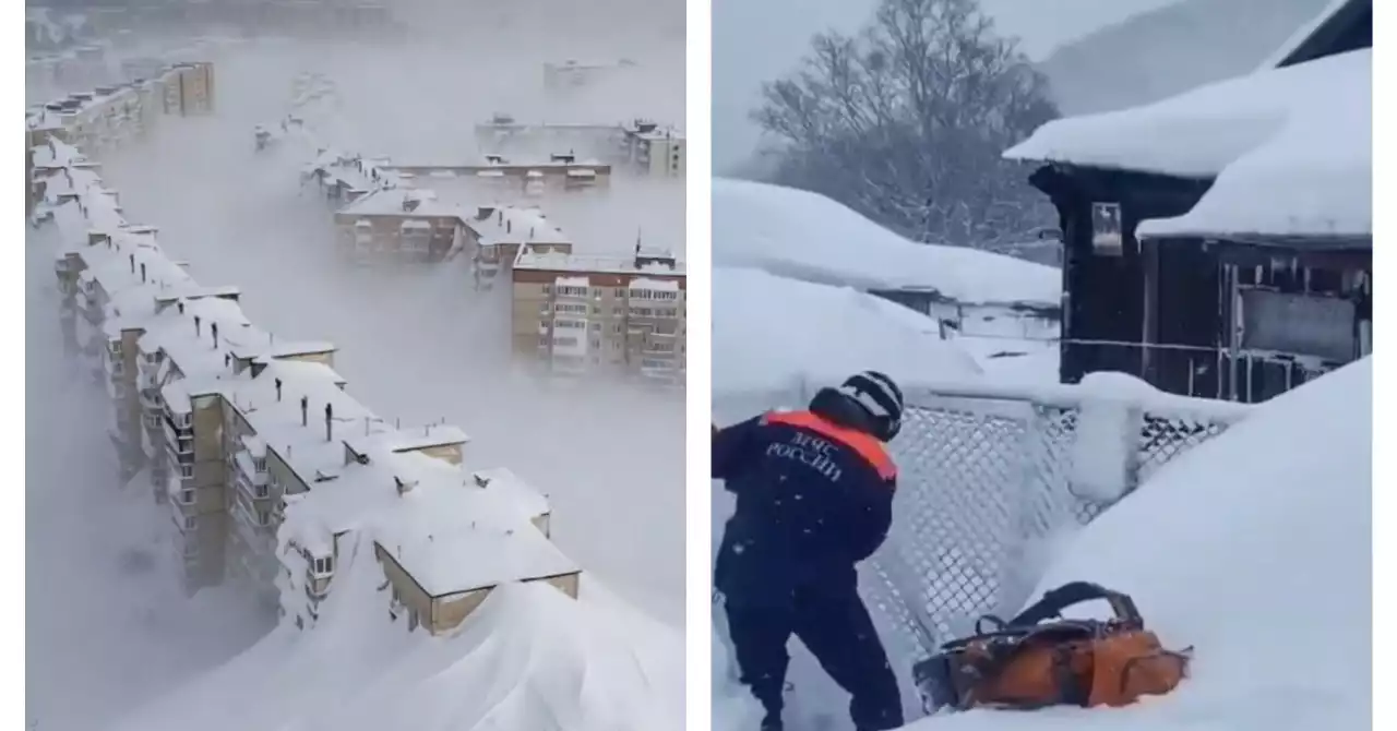 Petropavlovske-Kamčiatke per tris dienas iškrito 120 % mėnesio sniego normos. Nuotrauka: PAP/EPA/X/Ekrano kopijos