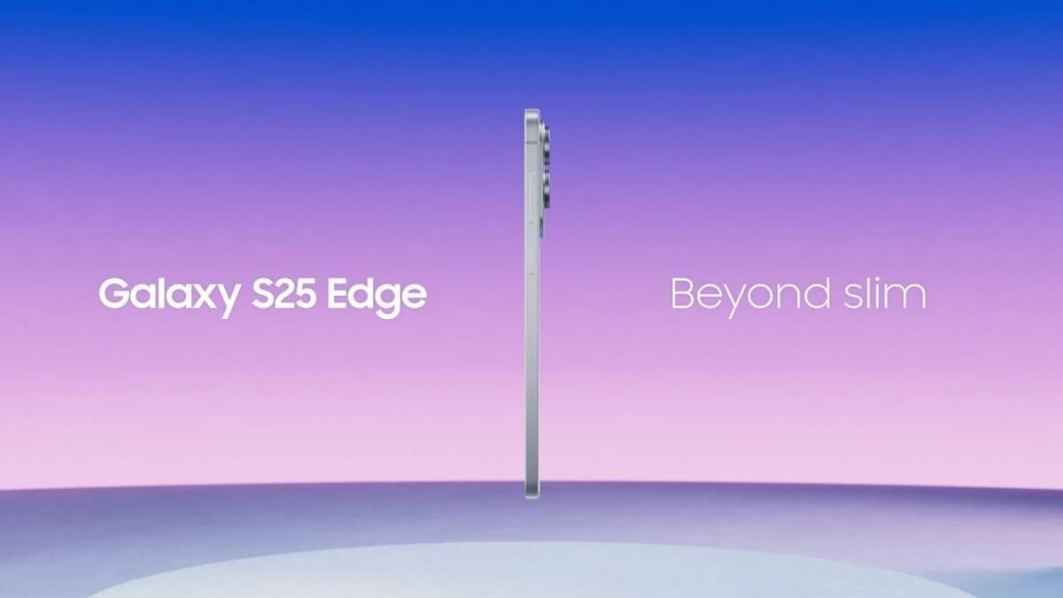 S25 Edge plonas telefonas