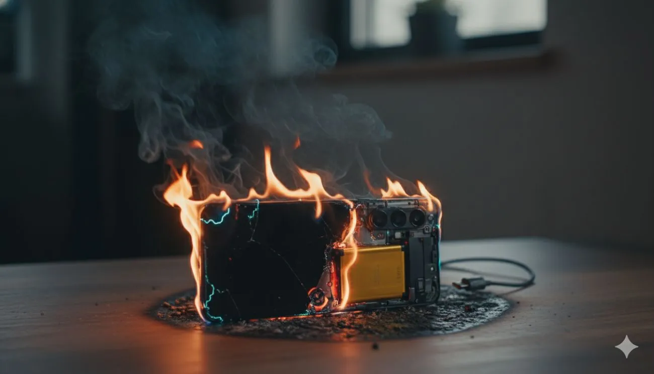 S25 Plus užsidegė / AI nuotr.