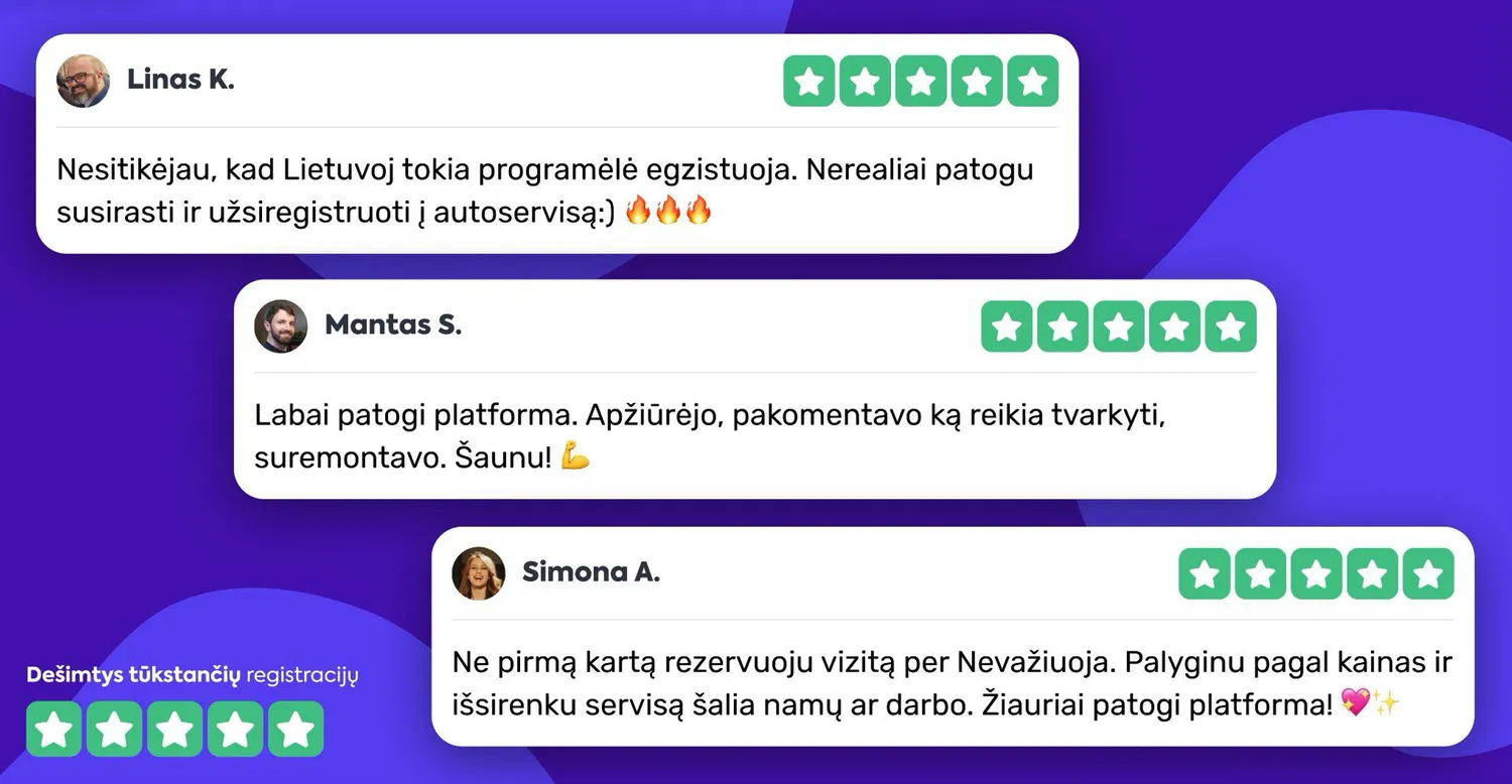 Nevaziuoja.lt atsiliepimai