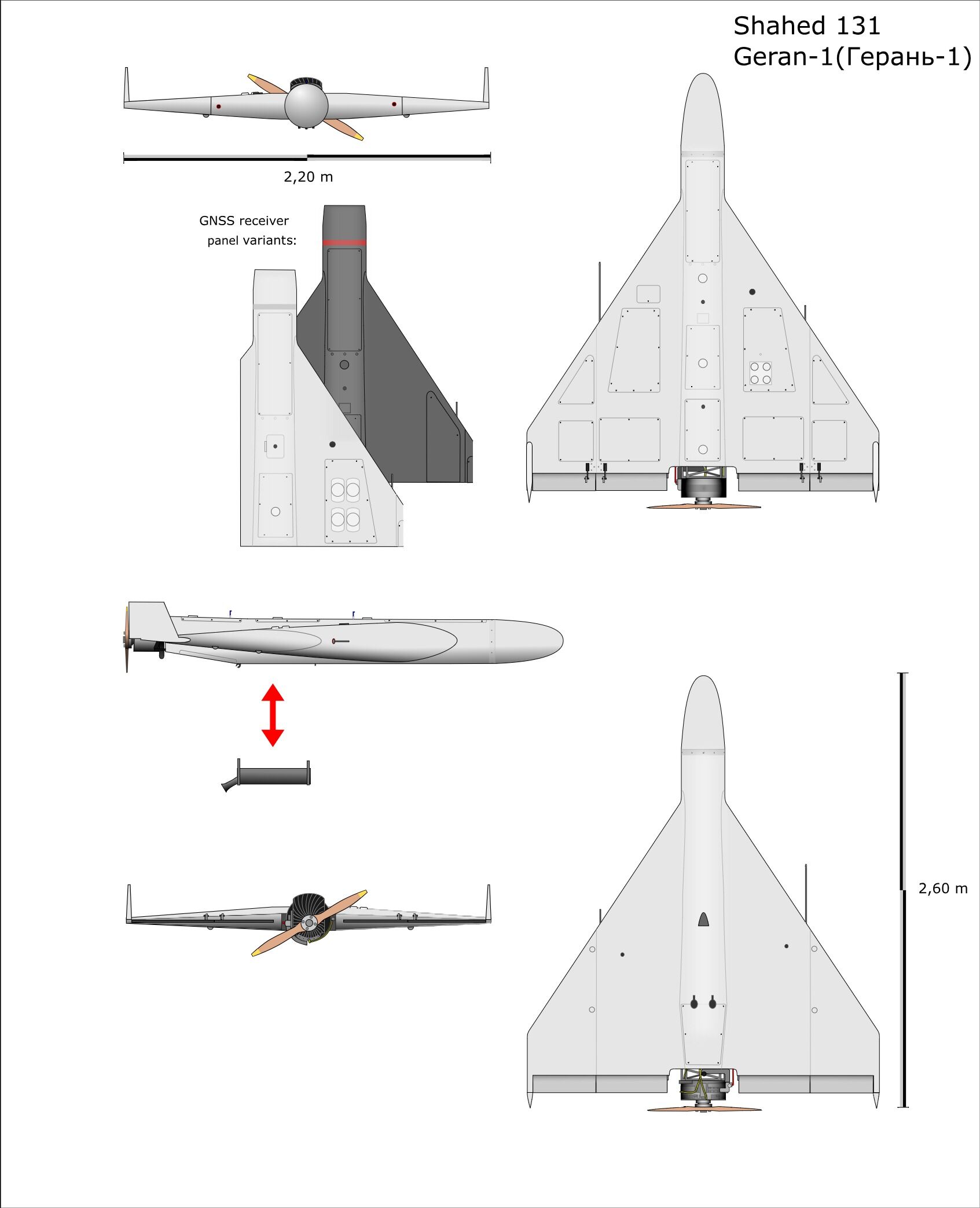 Shahed-131-draw / Wikipedia.org nuotr.