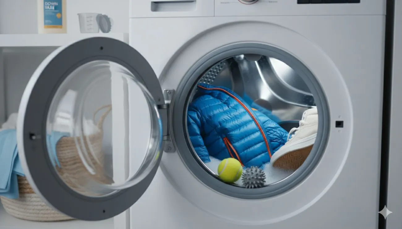 Skalbiame pūkinę striukę / AI nuotr.