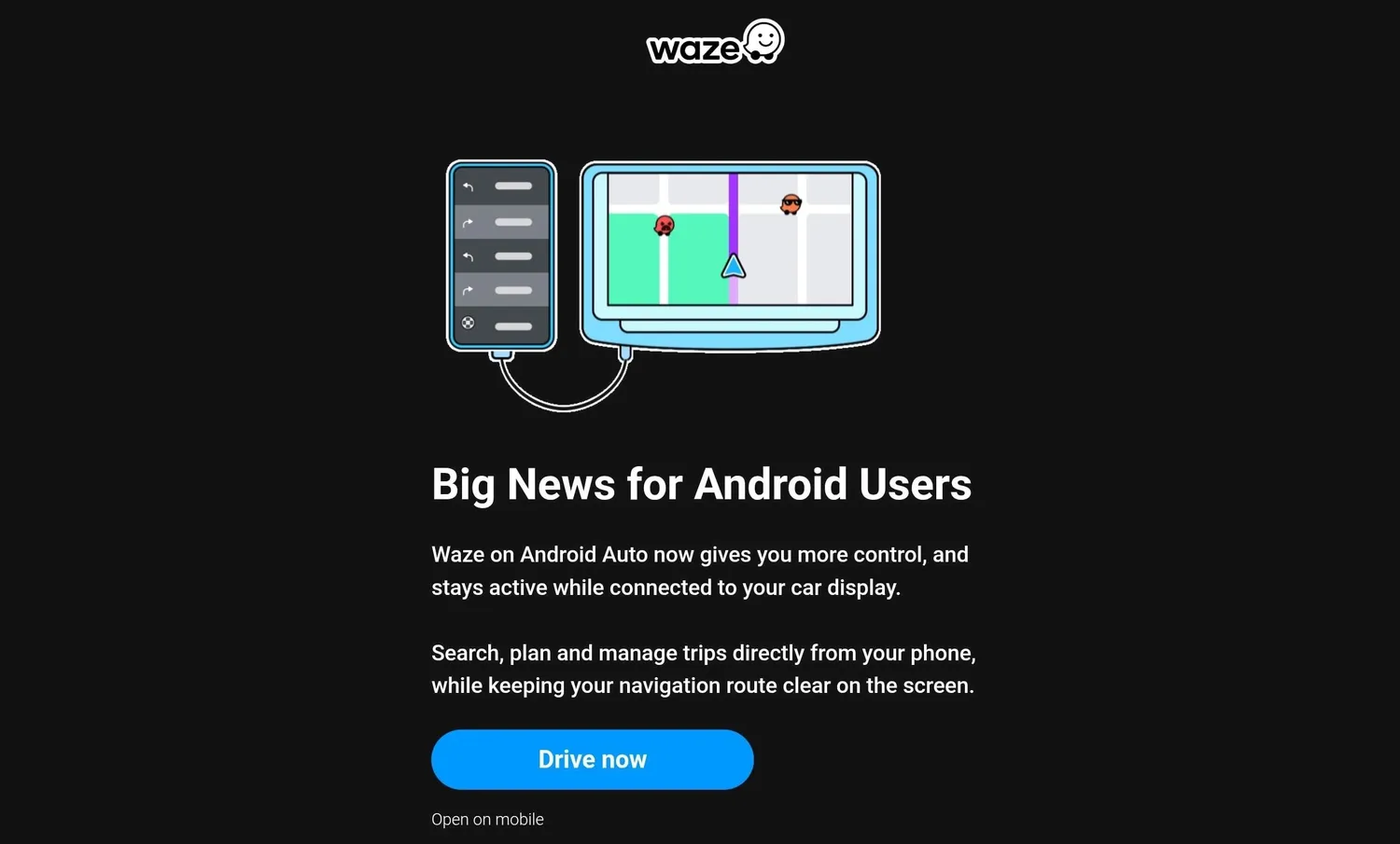 Smagios naujienos Waze naudotojams