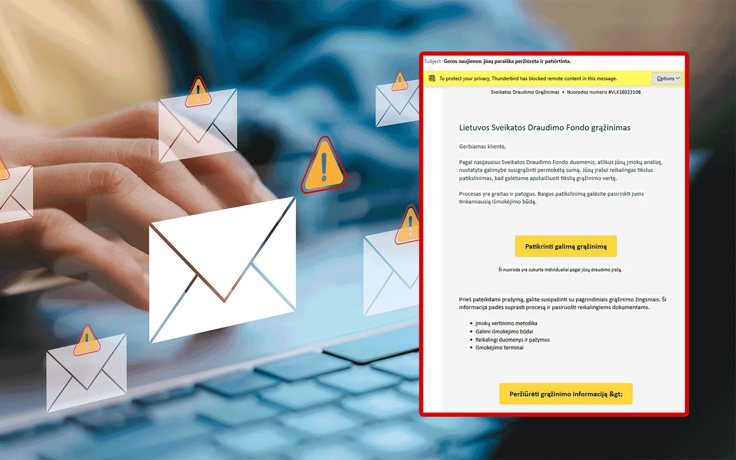 Sukčių el. laiškai