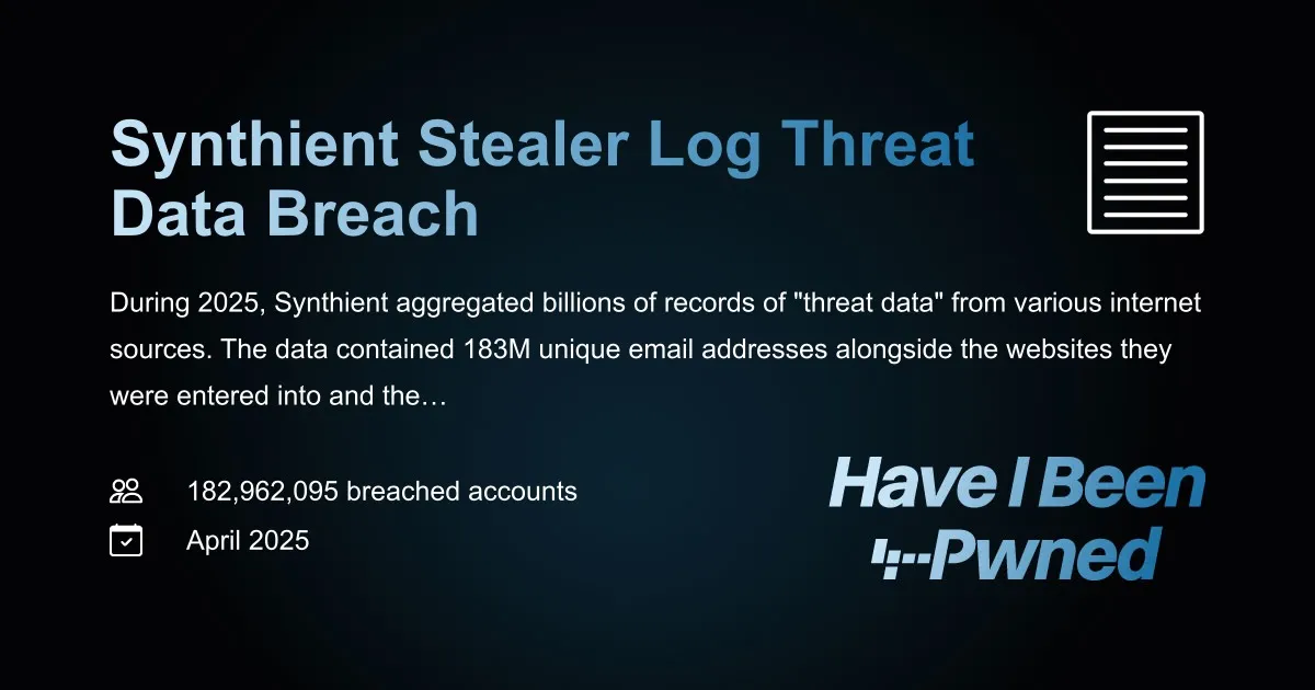 SynthientStealerLogThreatData