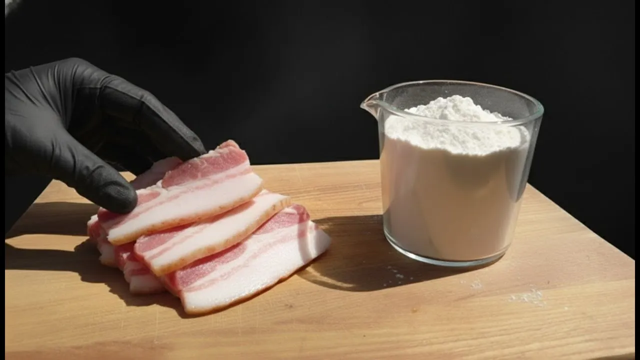 Užkandis iš lašinių ir miltų