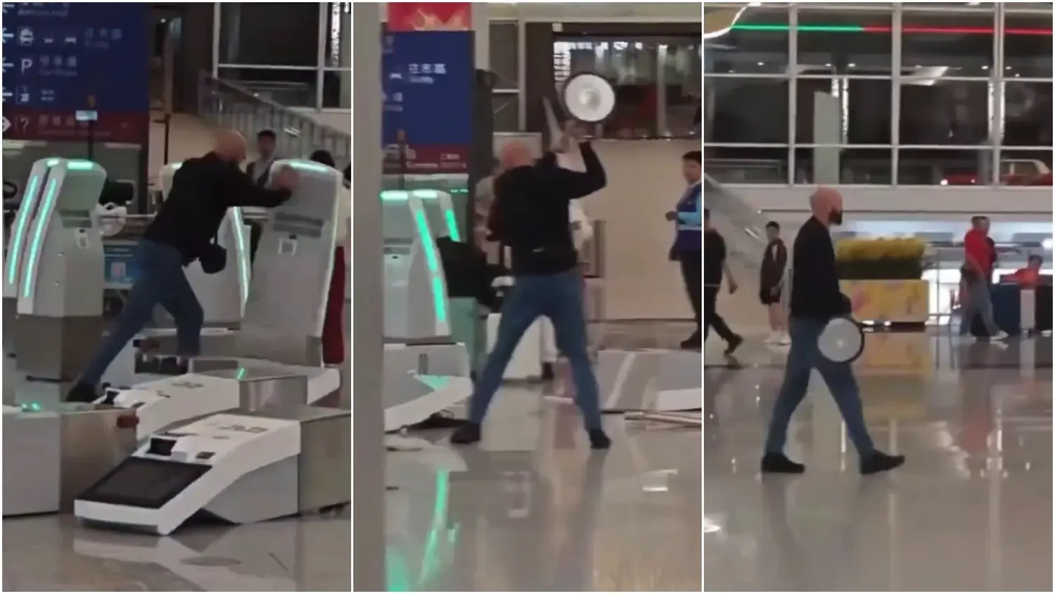 Rimtas incidentas Honkongo oro uoste. X/Emma Thompson