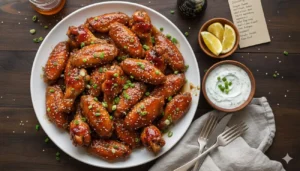 Vištų sparneliai su glazūra / AI nuotr.