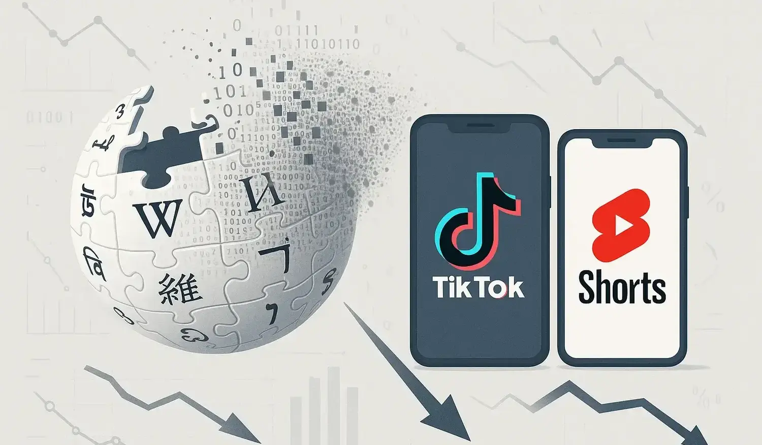 Wikipedia populiarumas krenta