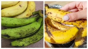 Žali ir sunokę bananai