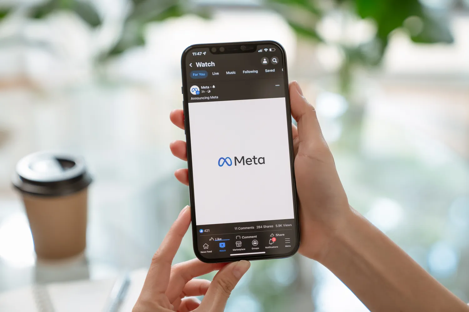 "Meta" naujienos / sitthiphong / Shutterstock.com