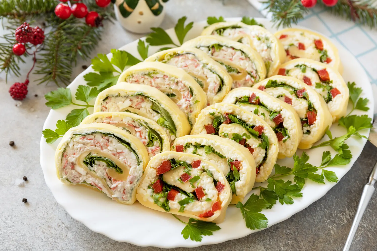 Krabų lazdelių užkandis