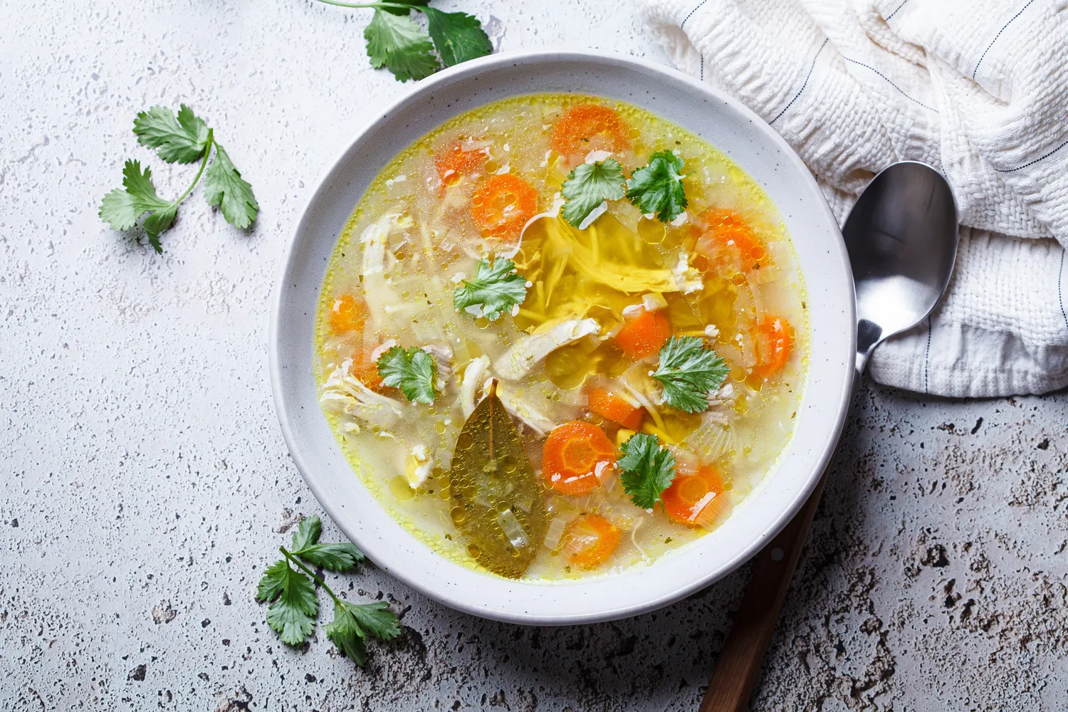 Vištienos sriuba su makaronais