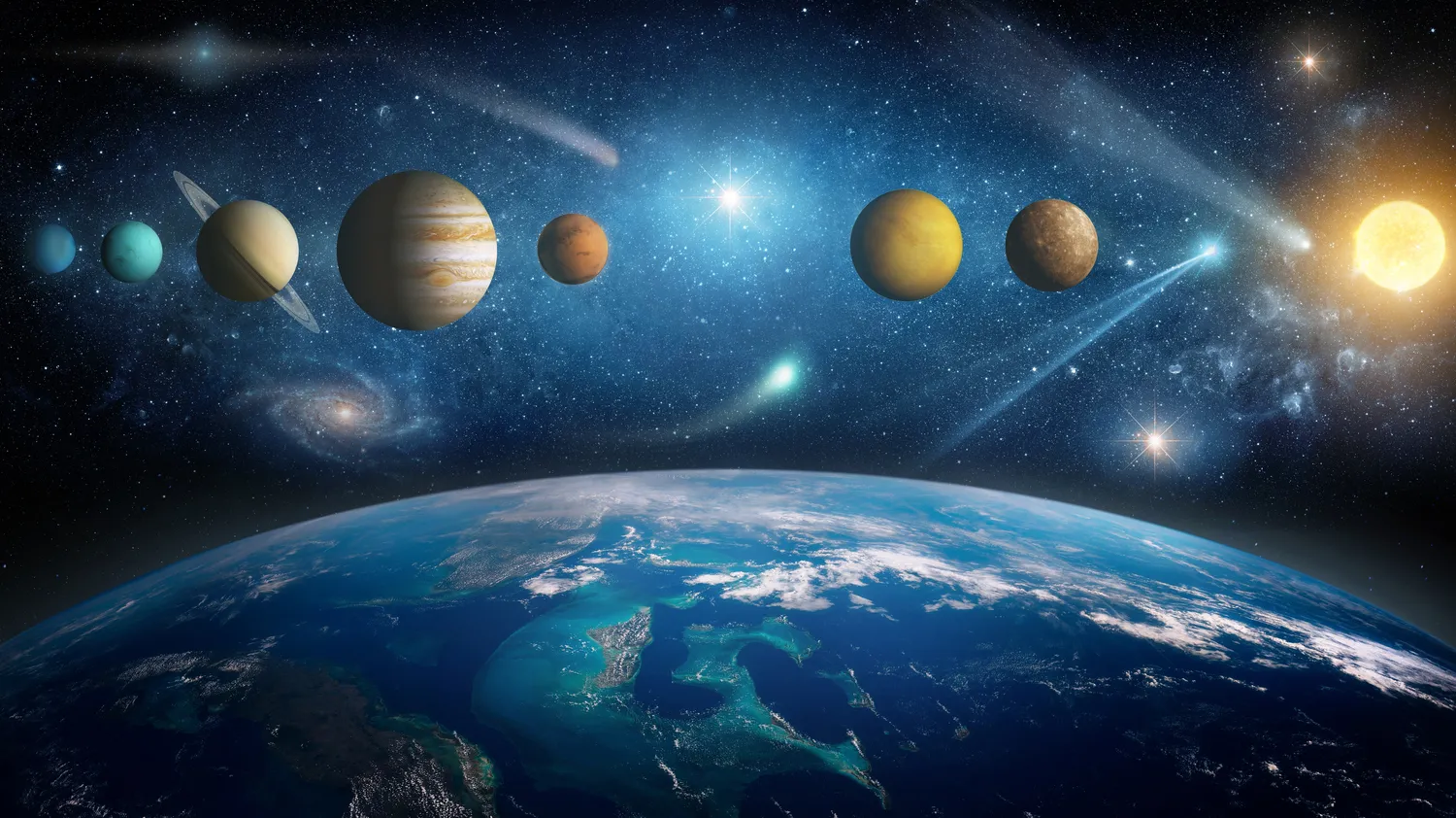 Šešios planetos vienoje linijoje