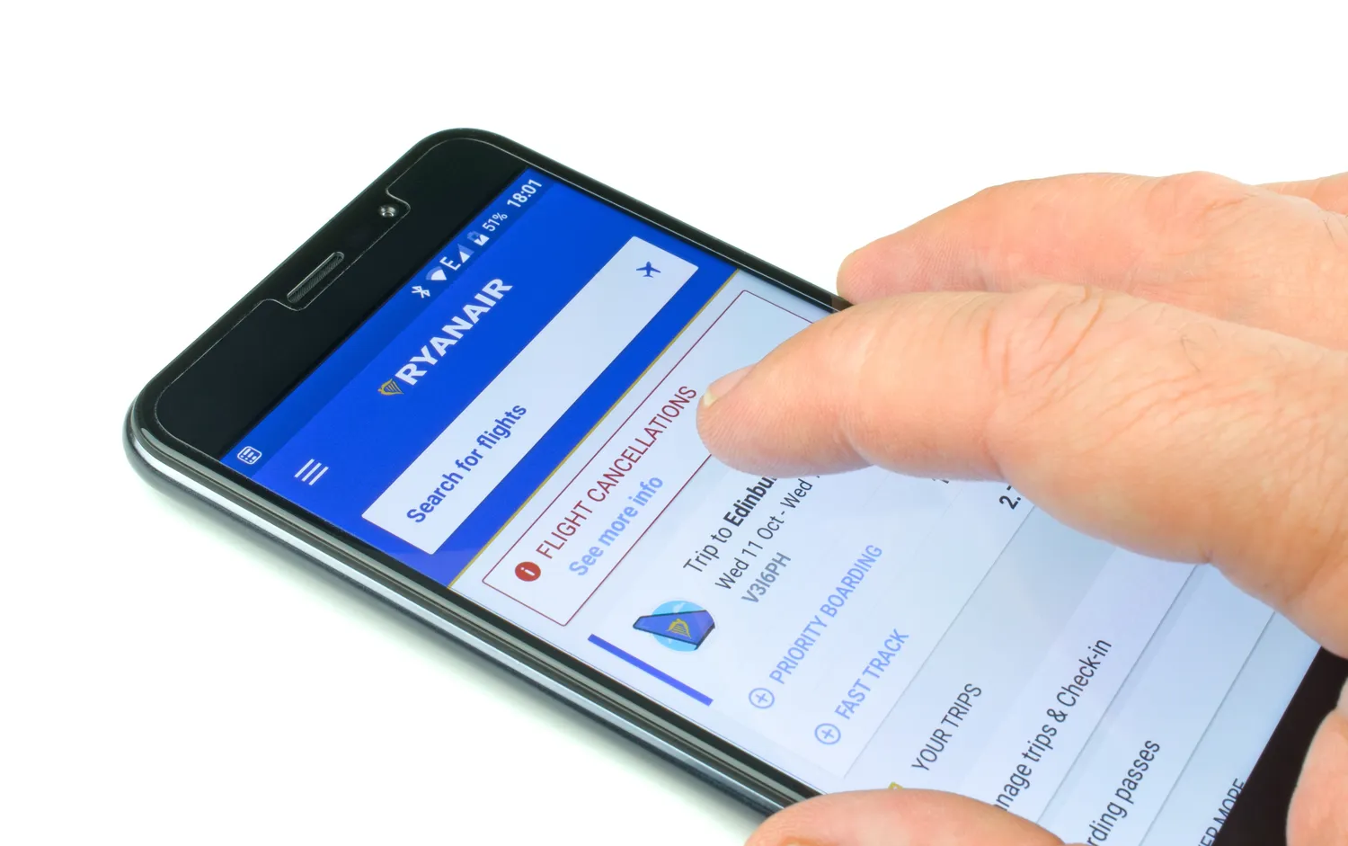 Oficiali Ryanair programėlė / gcpics / Shutterstock.com