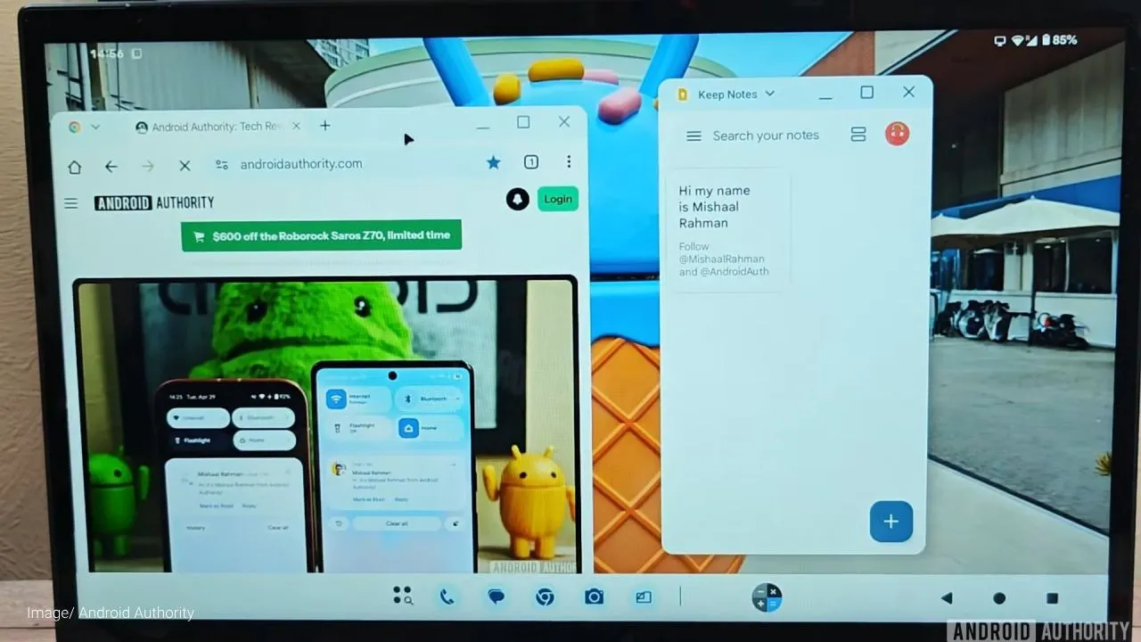 „Android 16“ pristato naują patogų režimo pasirinkimą darbui su išoriniais monitoriais